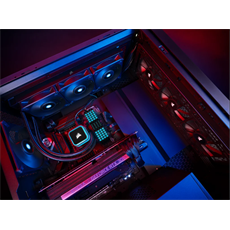 CORSAIR CPU hűtő iCUE H100i RGB ELITE (vízhűtés), 2 Ventilátoros, LGA1700 támogatással, fekete