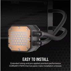 CORSAIR CPU hűtő iCUE H150i ELITE CAPELLIX XT (vízhűtés), 3 Ventilátoros, LGA1700 támogatással, fekete