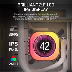 CORSAIR CPU hűtő iCUE LINK TITAN 360 RX LCD (vízhűtés), 3 Ventilátorots, LGA1700 és LGA1851 támogatással, fehér