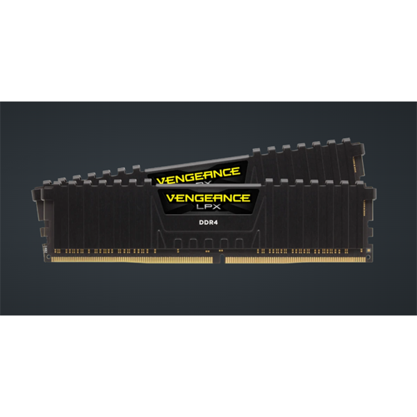 CORSAIR Memória VENGEANCE DDR4 16GB 3200MHz C16 LPX, XMP 2.0 (Kit of 2), fekete