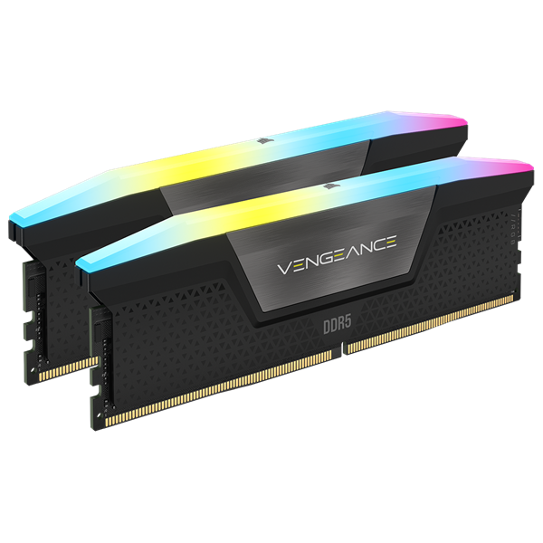CORSAIR Memória VENGEANCE RGB DDR5 32GB 6000MHz CL38 INTEL (Kit of 2), fekete