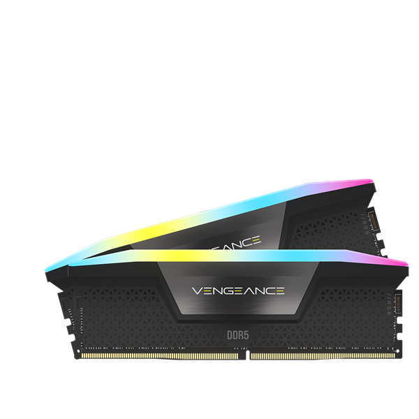 CORSAIR Memória VENGEANCE RGB DDR5 64GB 6000MHz CL38 INTEL (Kit of 2), fekete