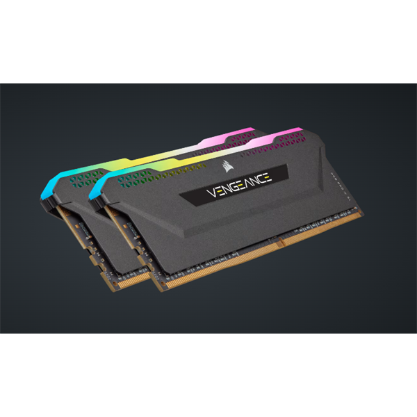 CORSAIR Memória VENGEANCE RGB PRO DDR4 32GB 3600MHz C18 SL (Kit of 2), SPD 2666MHz, fekete