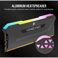 CORSAIR Memória VENGEANCE RGB PRO DDR4 32GB 3600MHz C18 SL (Kit of 2), SPD 2666MHz, fekete