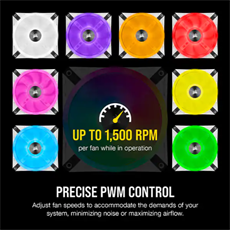 CORSAIR Rendszerhűtő Ventilátor, iCUE QL120 RGB, 12cm, fehér