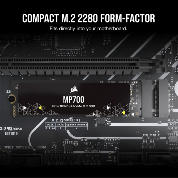 CORSAIR SSD MP700 M.2 2280 PCIe 5.0 1000GB NVMe