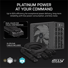 CORSAIR Tápegység Moduláris, HXi series 2025, HX1200i, 1200W, 14cm, ATX 3.1, PCIe 5.1, BOX, 80+ Platinum