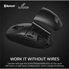 CORSAIR Vezeték Nélküli Egér Gaming, M55 Lightwight, 6 programozható gomb, Ultra-könnyű, 16000dpi, fekete