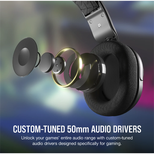 CORSAIR Vezetékes Headset, HS35 SURROUND v2 Gaming, Multiplatform, fekete