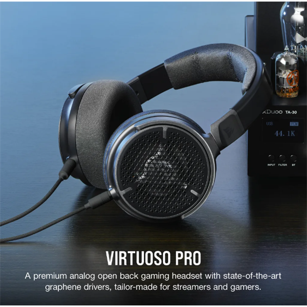 CORSAIR Vezetékes Headset, VIRTUOSO PRO Gaming, True-To-Life audio, fekete