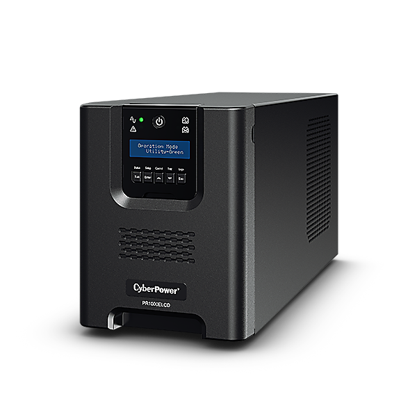 CYBERPOWER UPS PR1000ELCD (8xIEC320) 1000VA 900W 230V szünetmentes tápegység + USB LINE-INTERACTIVE
