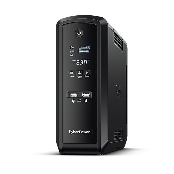 CYBERPOWER UPS CP1500EPFCLCD (6 aljzat) 1500VA 900W, 230V szünetmentes tápegység +2 USB LINE-INTERACTIVE