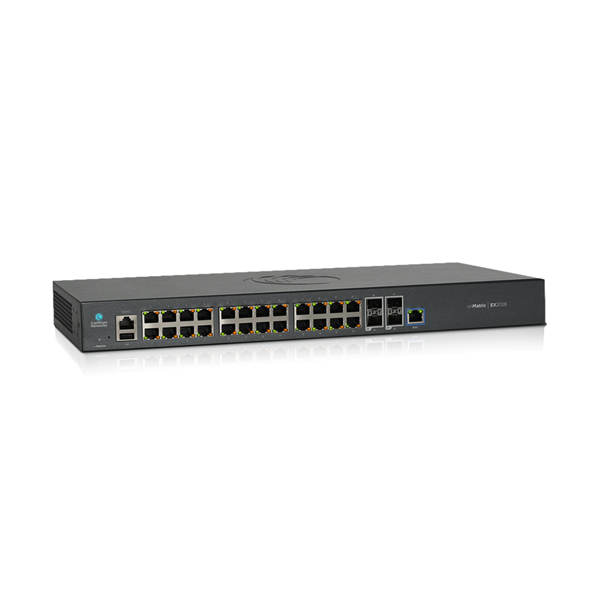 CAMBIUM Networks Switch, cnMatrix EX2028-P, 24x1000Mbps (POE+) + 4x10000Mbps SFP+, Menedzselhető, Rackes