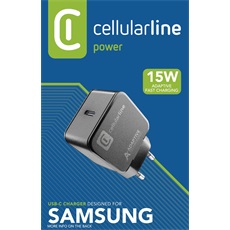 CellularLine Hálózati töltő 1xUSB-C, 15 W, fekete