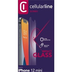 Cellularline Képernyővédő fólia, TEMPGLASSIPH12, üvegfólia, iPhone 12 mini