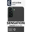 Cellularline Sensation Samsung Galaxy S22+ puha fekete szilikon tok