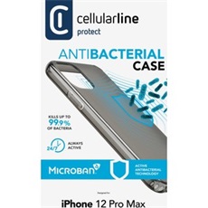 Cellularline tok ANTIMICROIPH12PRMKK antibakteriális, iPhone 12 Pro Max, fekete