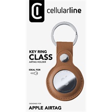 Cellularline tok Airtag AIRTAGCLASSK műbőr Airtag tartó kulcstartóval, barna