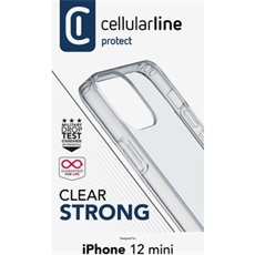 Cellularline tok CLEARDUOIPH12T kemény, átlátszó, iPhone 12 mini