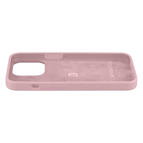 Cellularline tok iPhone 13 SENSATIONIPH13P puha műanyag tok Microban® technológiával, pink