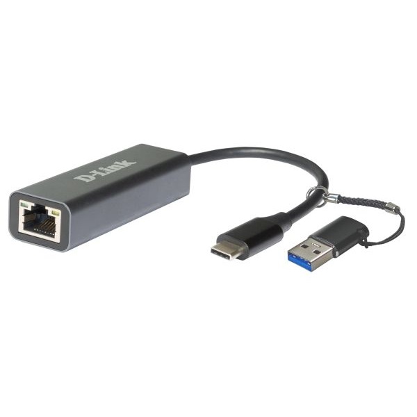 D-LINK Átalakító USB-C + USB 3.0 to Ethernet Adapter 2.5Gbps , DUB-2315