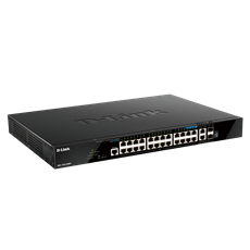 D-LINK Switch 24x1000Mbps(24xPOE) + 2x10G + 2xGigabit SFP+ Menedzselhető Rackes, DGS-1520-28MP/E