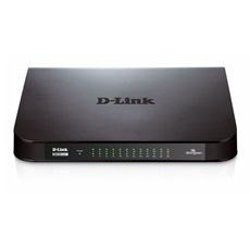 D-LINK Switch 24x1000Mbps Fémházas Asztali, Rackes, GO-SW-24G/E