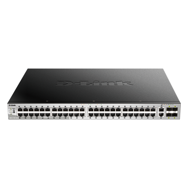 D-Link Switch - DGS-3130-54PS/SI - 48x1000Mbps + 2x10G + 2x10G SFP+ L3 Fans 1xUSB Managed