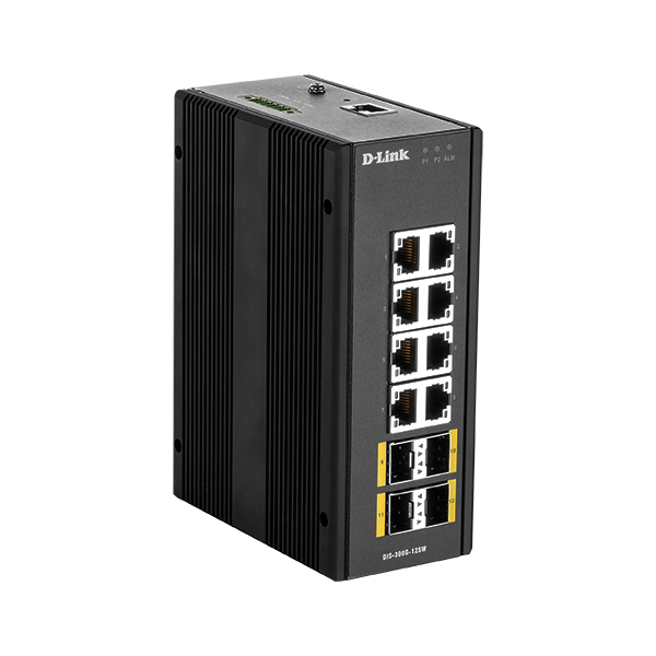 D-LINK Switch Ipari 8x1000Mbps + 4x1000Mbps SFP Menedzselhető Rackes, DIS-300G-12SW