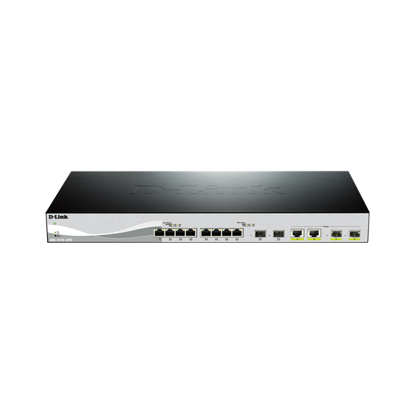 D-Link Switch 16 Port - 12x10G + 2xSFP+ + 2x10G/SFP Combo + 1xRJ45 Console Port - DXS-1210-16TC Smart Managed RM L2+ Fan