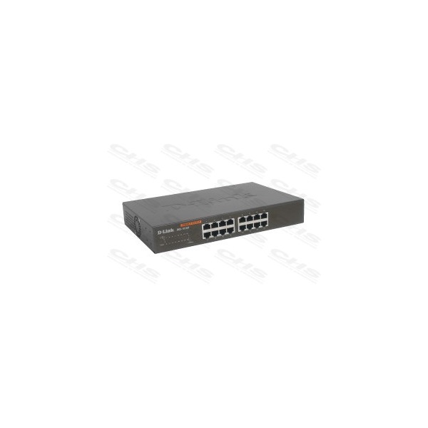 D-Link Switch - DGS-1016D - 16x1000Mbps Desktop Fémházas Fanless Unmanaged