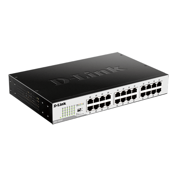 D-Link Switch - DGS-1024D - 24x1000Mbps Desktop Fémházas Fanless Unmanaged