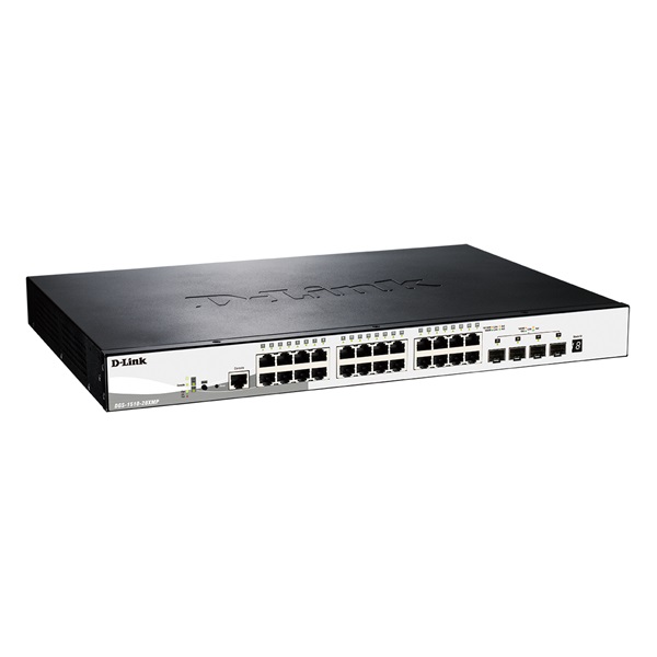 D-Link Switch 24x1000Mbps Poe + 4x10G SFP+ (PoE: 370watt/24 port/802.3at) Stackable L3 Smart