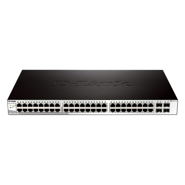 D-LINK Switch 48x1000Mbps + 4xGigabit SFP Menedzselhető Rackes, DGS-1210-52/E