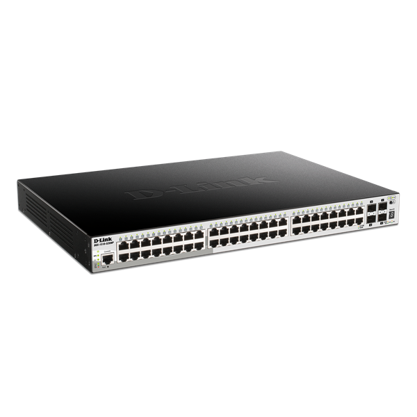 D-Link Switch 48x10/100/1000 PoE + 4x10GbE SFP+ Stackable