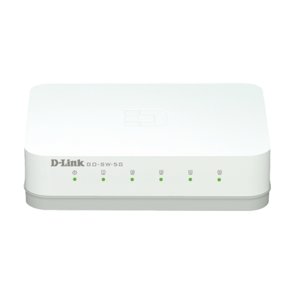 D-Link Switch 5 Port - 5x1000Mbps - GO-SW-5G Unmanaged Plastic/műanyag Fanless