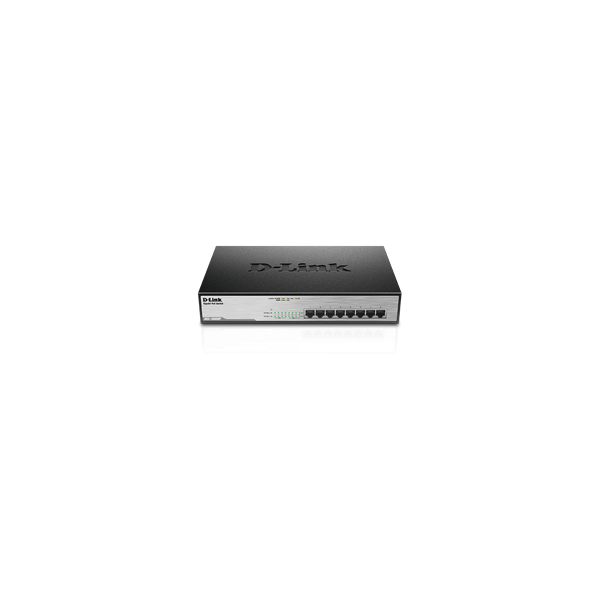 D-Link Switch - DGS-1008MP - 8x1000Mbps 8 Port POE 125W POE Budget Desktop Rackmountable Fémházas Fanless Unmanaged