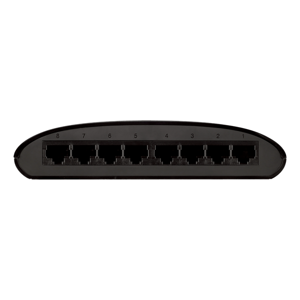 D-Link Switch - DES-1008D - 8x100Mbps Desktop Műanyag Fanless Unmanaged