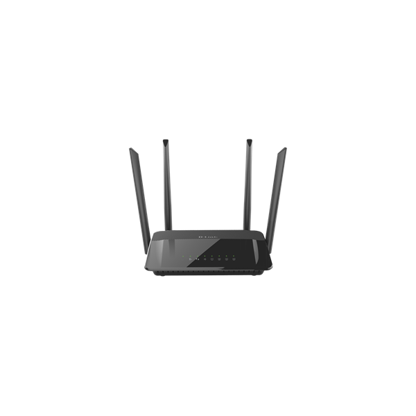 D-Link Wireless Gigabit AC1200 Dual Band Router Mbps 1x WAN (1000Mbps) + 4x LAN (1000Mbps)