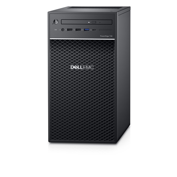 DELL EMC PE torony szerver - Mini T40, 4C E-2224G 3.5GHz, 1x8GB, 1x1TB 7.2k SATA; Software RAID.