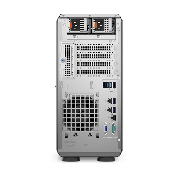 DELL EMC PowerEdge T350 torony szerver (8x3.5"), 4C E-2334 3.4GHz, 1x16GB, 1x2TB 7.2k NSAS; H355, iD9 Ba., (1+1).
