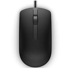 DELL Vezetékes egér, MS116 Optical Mouse - Black