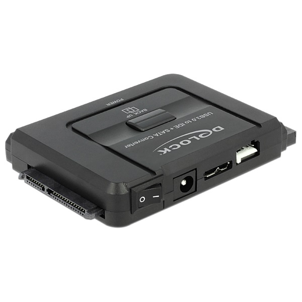 DELOCK Átalakító USB 3.0 to SATA3 / IDE 40 / IDE 44 pin, backup gomb