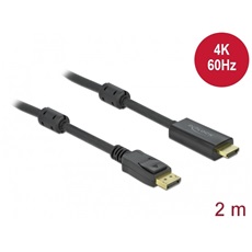DELOCK kábel DisplayPort 1.2 > HDMI 4K 60Hz aktív 2m