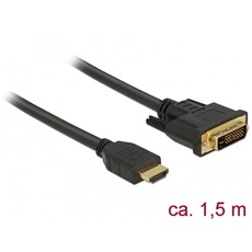 DELOCK kábel HDMI male > DVI 24+1 male kétirányú 1.5m