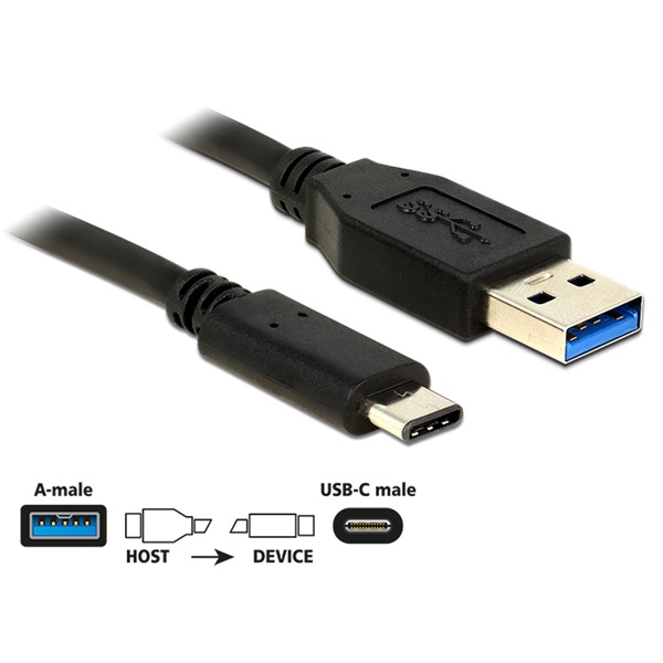 DELOCK kábel USB 3.2 Gen 2 Type-A > Type-C 1m
