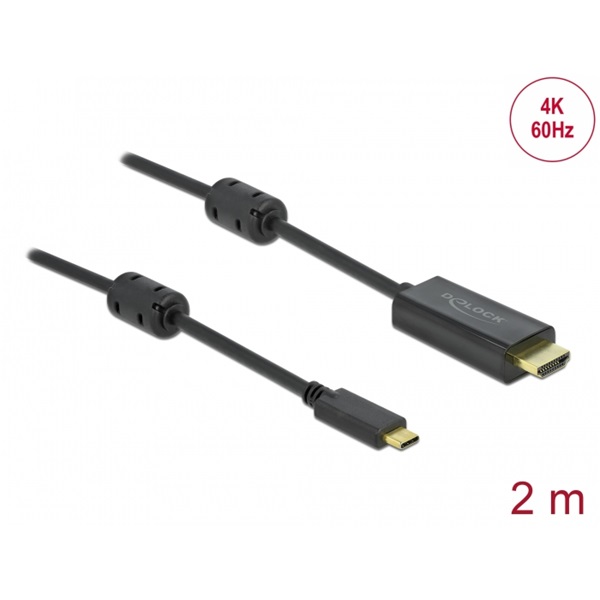 DELOCK kábel USB Type-C > HDMI (DP Alt Mode) 4K 60Hz 2m