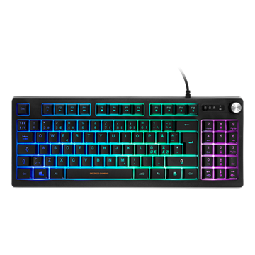 Deltaco Billentyűzet GAM-110, DK230 Membrane Running RGB TKL Keyboard with numpad, PAN Nordic Layout, black