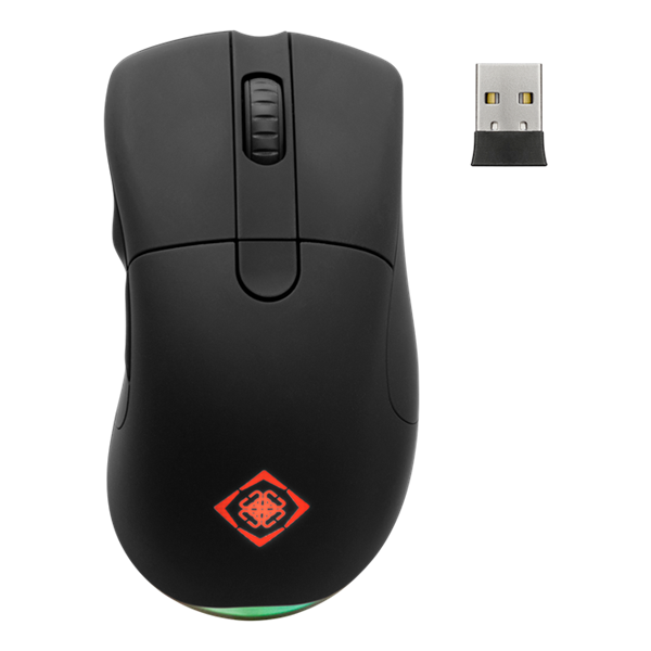 DELTACO GAMING Egér GAM-107, DM430 Wireless Gaming Mouse, 16,000 DPI, 46h Battery Life, 2.4GHz USB Receiver, Black