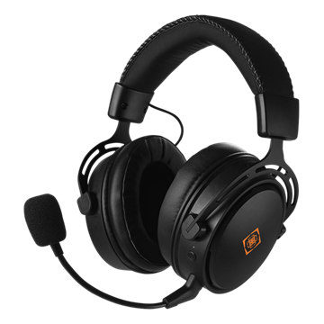 Deltaco Fejhallgató mikrofonnal GAM-109, DH410 wireless gaming headset, 2.4 GHz USB receiver, 50mm element, black